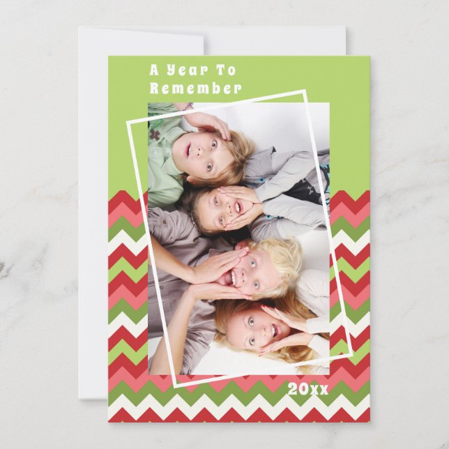 Um ano para lembrar da foto de Natal Chevron (Frente)