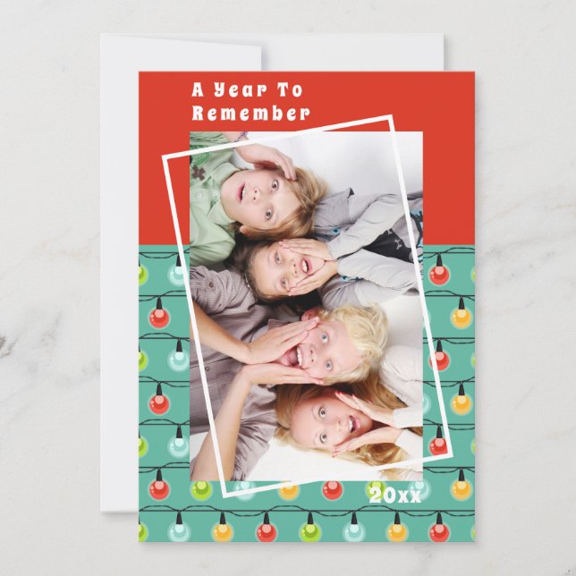 Um ano para lembrar das fotos modernas dos feriado (Frente)