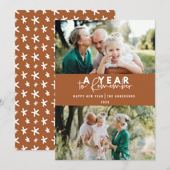 Um ano para se lembrar da multifoto mínima moderna (Frente/Verso)