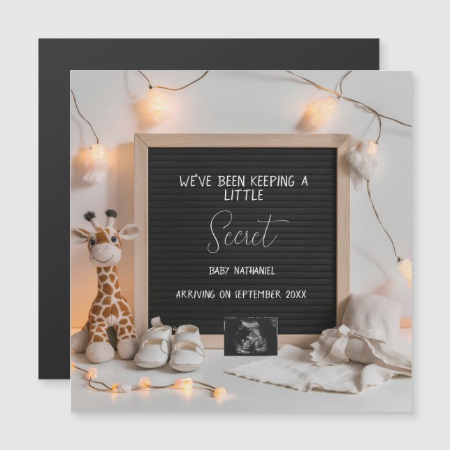 Um anúncio de gravidez de girafa doentia (Frente/Verso)