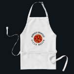 Um avental engraçado para o maior produtor de pizz<br><div class="desc">Um avental de cozinha engraçado para o maior produtor de pizza do mundo. Bela ideia de presente para pai de cozinheiros de chef, marido, dono do restaurante, empregado, colega de trabalho, amigo, avô, tio, mãe, esposa, avó, chefe, irmão, irmã etc. Ilustração rápida e divertida de comida com pepperoni, azeitonas, tomate,...</div>
