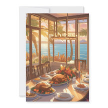 Um Banquete Tropical de Ação de Graças = Cartão Sa