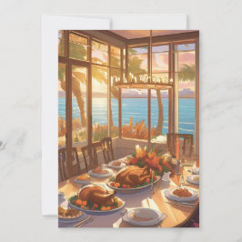 Um Banquete Tropical de Ação de Graças = Cartão Sa