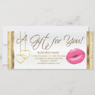 *Um Batom Rosa De Certificado De Presente