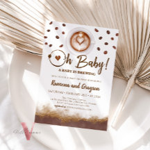 Um bebê está a criar, convite para Chás de fraldas