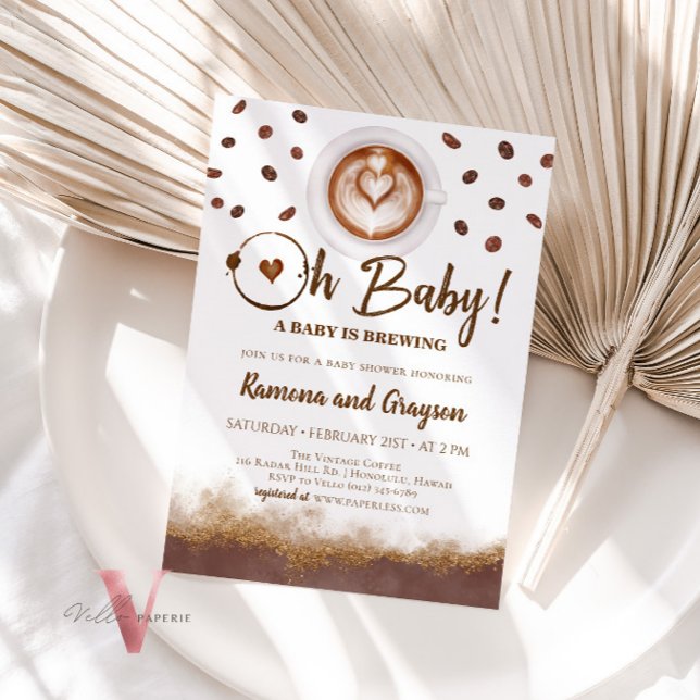 Um bebê está a criar, convite para Chás de fraldas (Criador carregado)