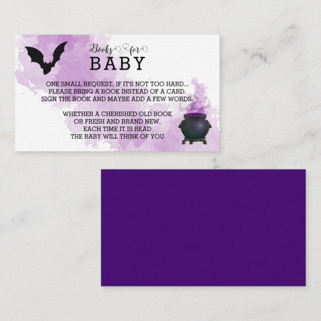 Um Bebê está criando cartão de solicitação de livr (Frente/Verso)