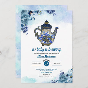 Um Bebê está criando um convite para Chá de fralda