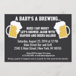 Um bebê está criando um convite para Chás de Frald