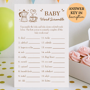 Um Bebê Está Fazendo Café Jogo De Palavra