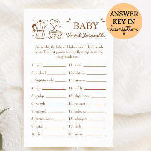Um Bebê Está Fazendo Café Jogo De Palavra
