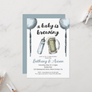 Um Bebê Está Fazendo Casais Convite Para Chás de f