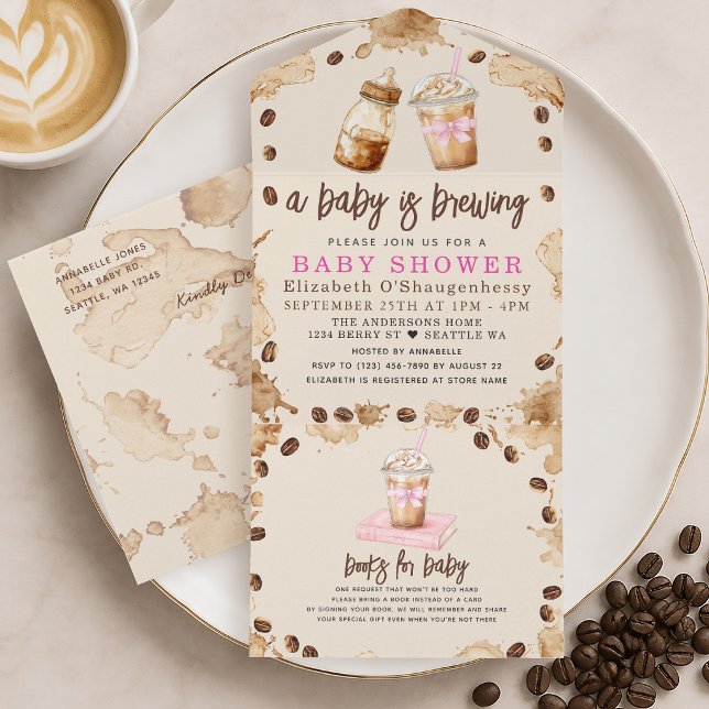 Um Bebê está Preparando Café Chá de Bebê Menina (Criador carregado)