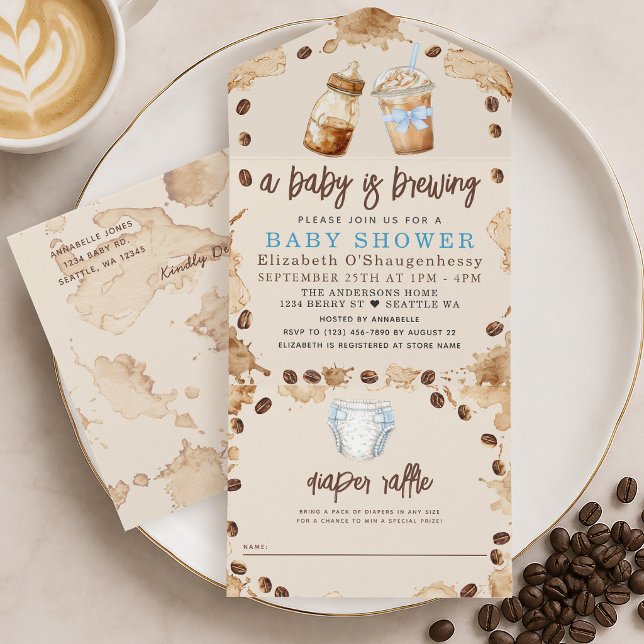 Um Bebê Está Preparando Café Chuvinha de Bebê Meni (Criador carregado)