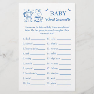 Um Bebê Está Preparando Café Jogo de Palavras Deso