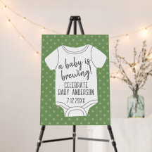 Um Bebê está se preparando — Casais Chás — Verde