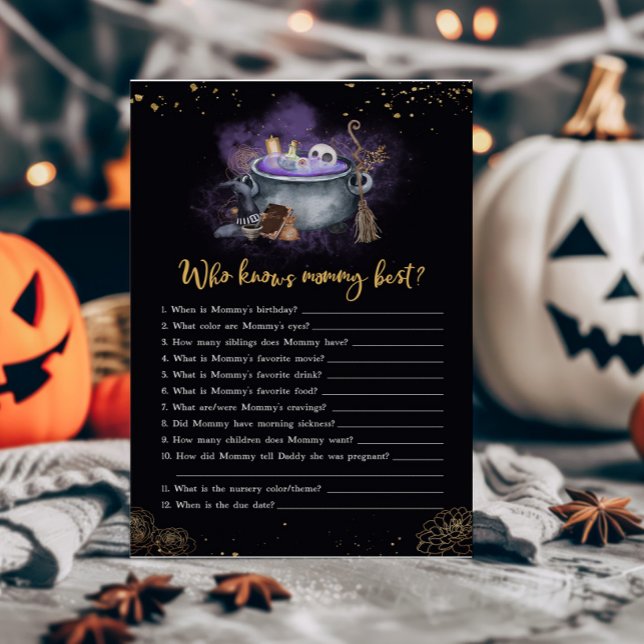 Um Bebê está se tornando assustador que conhece o  (A Baby is Brewing Baby Shower Who knows Mommy Best Game)