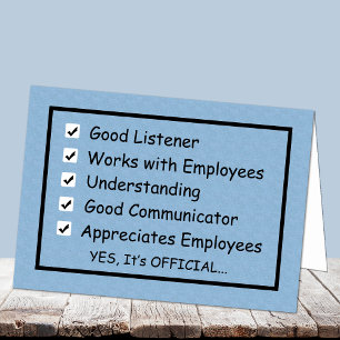 Um bom cartão de dia do chefe