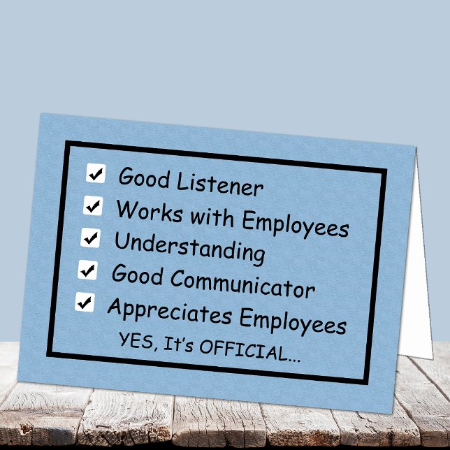 Um bom cartão de dia do chefe (Criador carregado)