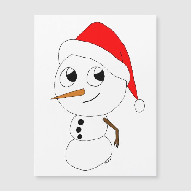 um boneco de neve chibi   (Frente)