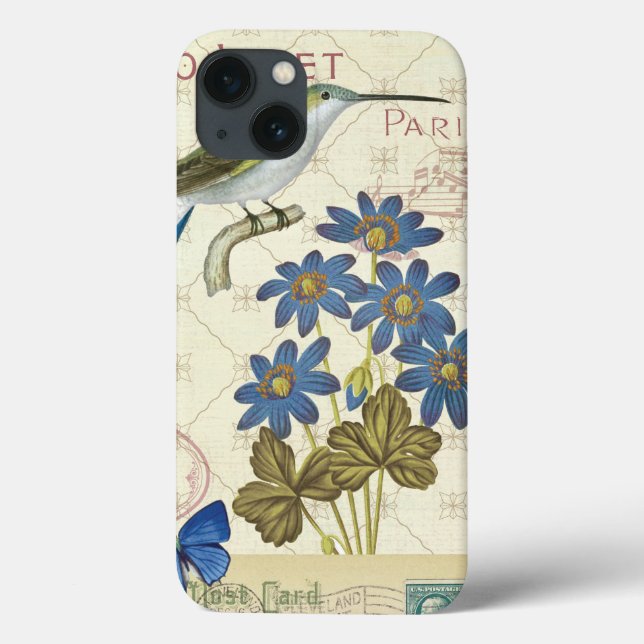 Um buquê de flores, de pássaros e de borboletas (Verso)