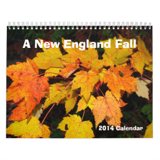 Um calendário da queda 2014 de Nova Inglaterra