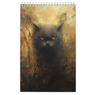 Um Calendário de Arte de Gato Escuro