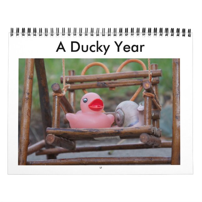 Um calendário de borracha do pato de 12 meses (Capa)