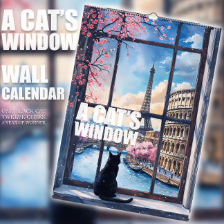 Um Calendário de Janela de Gato – Um gato preto & 