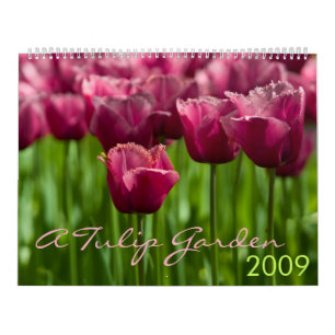 Um calendário do jardim 2009 da tulipa