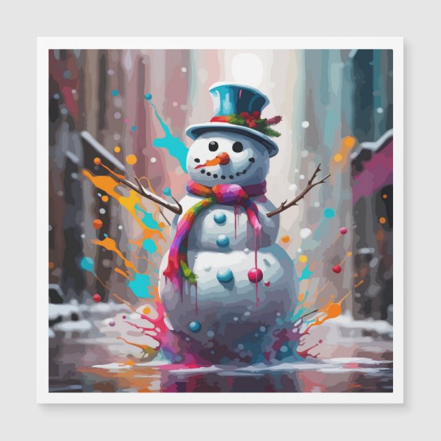 Um Calendário Feliz do Snowman (Frente)
