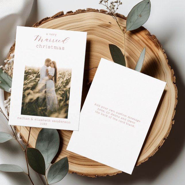 Um Cartão com fotos recém-casado de Natal (Criador carregado)