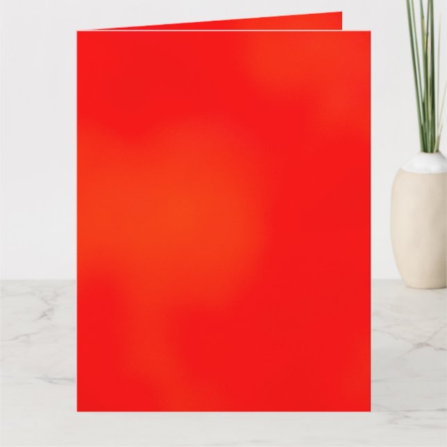 Um cartão com um design de gradiente vermelho e la (Frente)