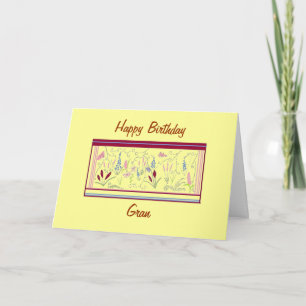 Um cartão de aniversário bonito para Gran