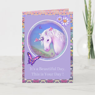 Um cartão de aniversário do Paraíso Roxo