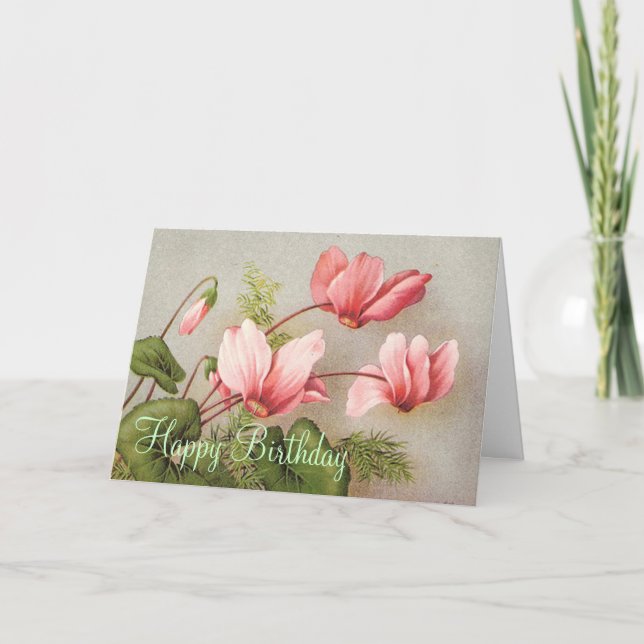 Um Cartão De Aniversário Feliz De Ervilha Doce (Frente)