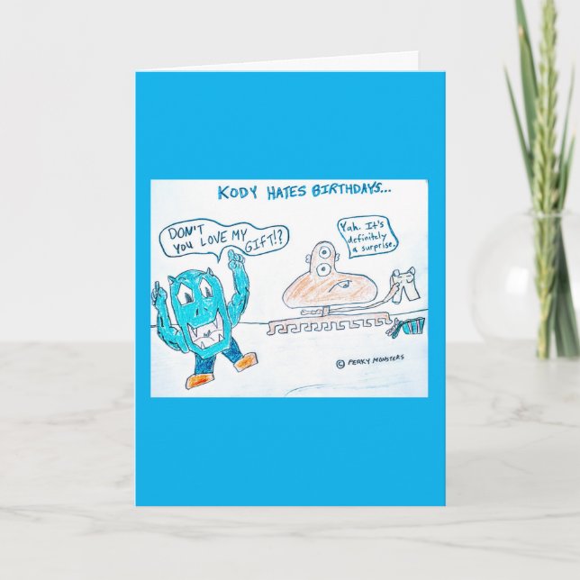 Um Cartão de Aniversário Feliz E Bonito (Frente)