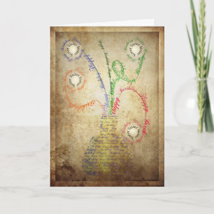 Um cartão de aniversário gracioso para uma irmã