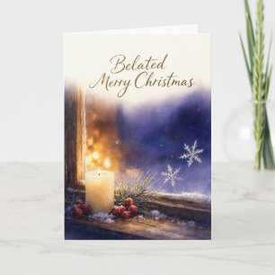 Um Cartão de Boas Festas Tardio de Natal