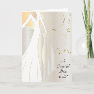 Um cartão de congratulações para uma linda noiva.