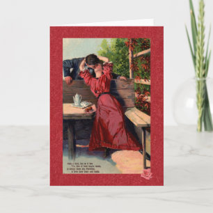 Um cartão de cumprimento de postal vitoriano de be