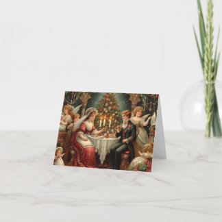 Um Cartão de Férias Folgado de Natal Vitoriano