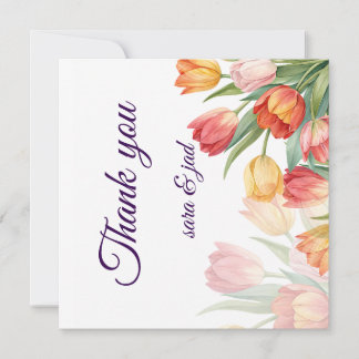 Um cartão de flor de agradecimento