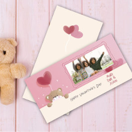 Um cartão de foto de família do Dia dos Namorados 