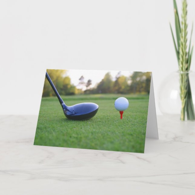 Um cartão de golfe de excelente (Frente)