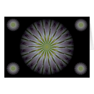 um cartão de mandala floral para centralização