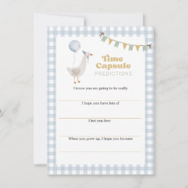 Um cartão de mensagem de cápsula do tempo do ganso