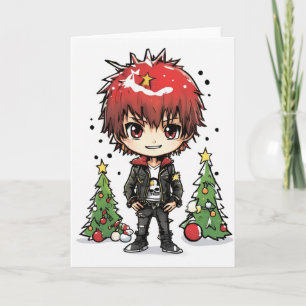 um cartão de natal de desenho animado