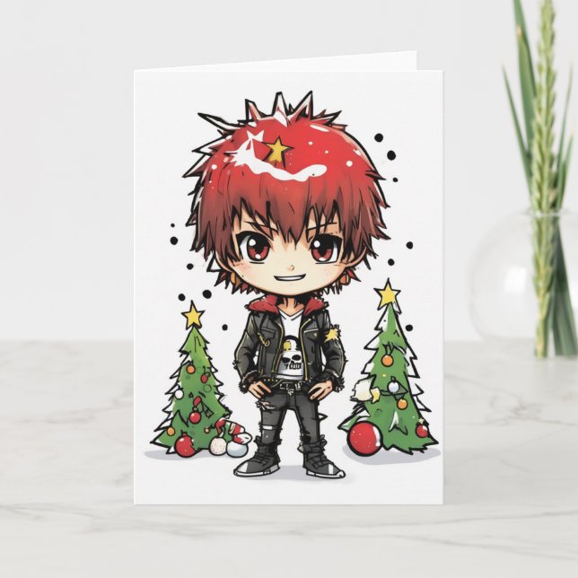 um cartão de natal de desenho animado (Frente)