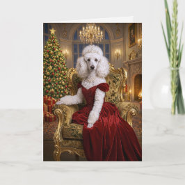 Um cartão de Natal de um Poodle